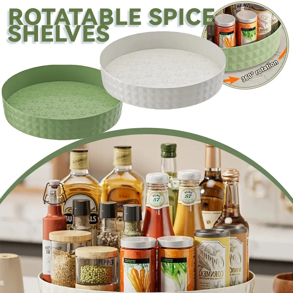 New Kitchen Storage Spice Rack 360 Degree Rotation Cabinet Storage Box Tray Non-Slip Spice Round Shelf Board Kitchen Organizer
New Kitchen Storage Spice Rack 360 Degree Rotation Cabinet Storage Box Tray Non-Slip Spice Round Shelf Board Kitchen Organizer