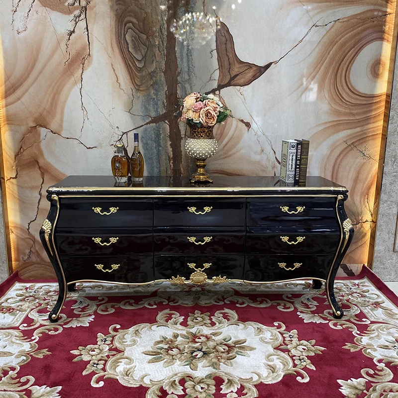 European style solid wood dining side cabinet storage cabinet luxury neoclassical kitchen storage cabinet living room tea cabine
European style solid wood dining side cabinet storage cabinet luxury neoclassical kitchen storage cabinet living room tea cabine