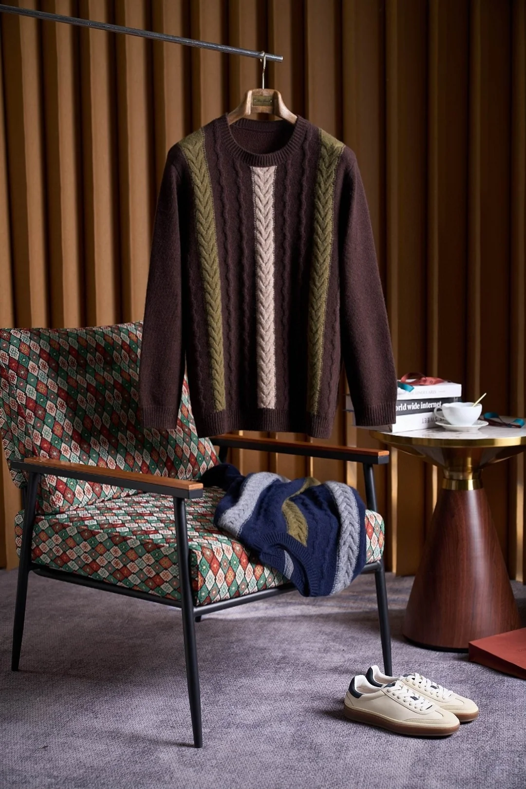 High-Cotton Camere Wool Blend Faion Knitted round Ne Men's Sweater Textured Stripe Pattern Easy to Wear Long Sve Top
High-Cotton Camere Wool Blend Faion Knitted round Ne Men's Sweater Textured Stripe Pattern Easy to Wear Long Sve Top