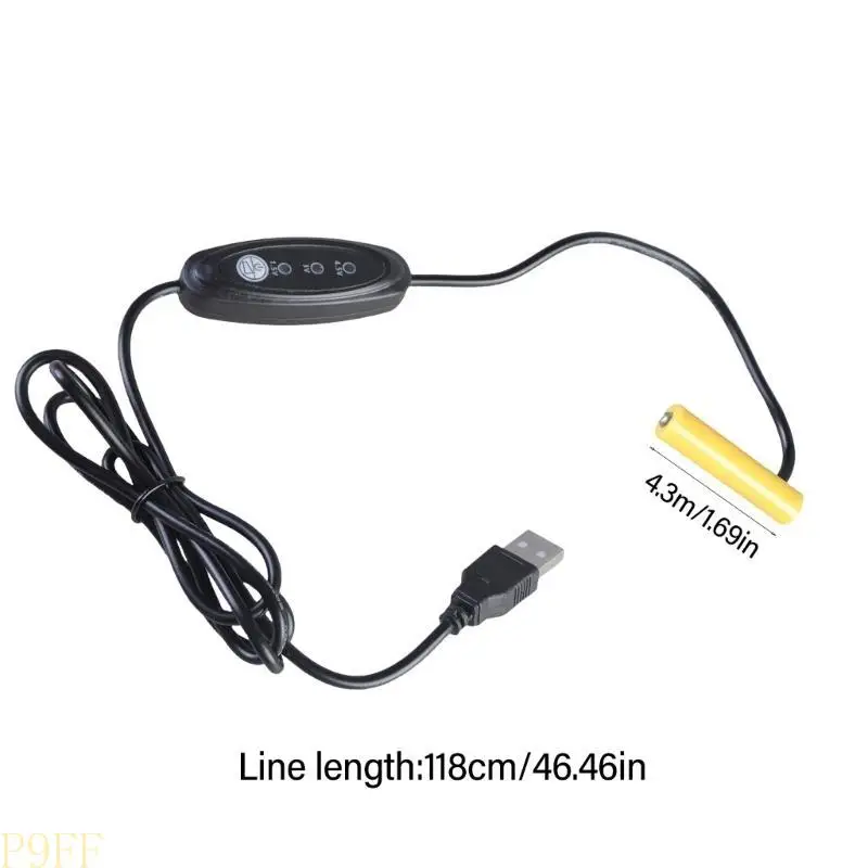 CS1W 118cm Battery Adapter USB Power Supply Cable Cord Replace 1pc to 3pcs 1.5V LR03 3A Batteries for Fan Toy Tools
CS1W 118cm Battery Adapter USB Power Supply Cable Cord Replace 1pc to 3pcs 1.5V LR03 3A Batteries for Fan Toy Tools