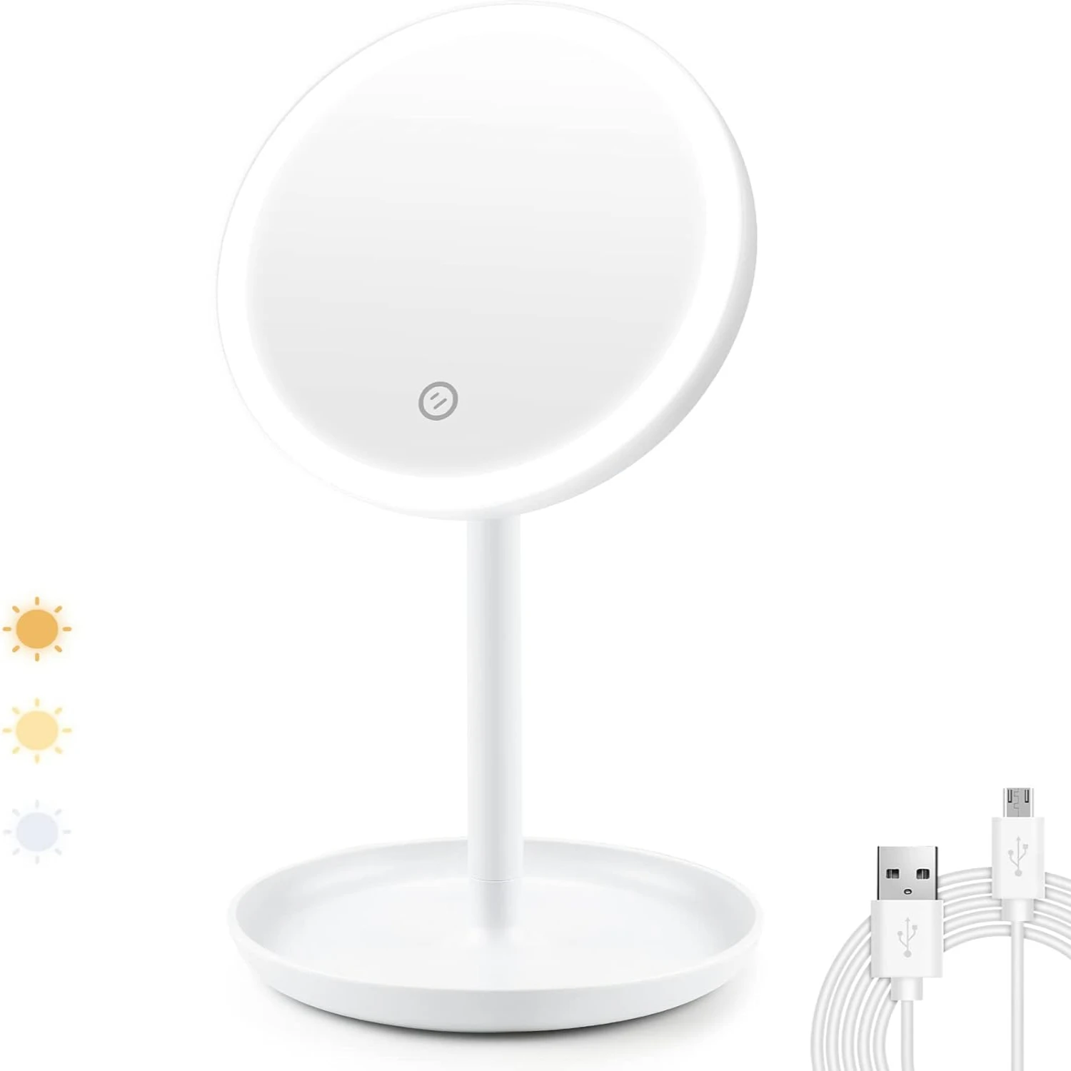 High-Quality, Elegant and Compact LED Lighted Vanity Makeup Mirror with Dimmable Touch Screen, Portable and Sleek Design, 180°
High-Quality, Elegant and Compact LED Lighted Vanity Makeup Mirror with Dimmable Touch Screen, Portable and Sleek Design, 180°