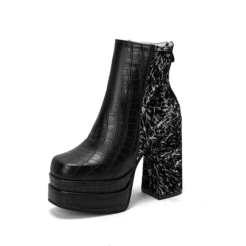 BLXQPYT Botas De Mujer Ankle Boots Women Retro Square Heels back Zipper Autumn Winter Platform shoes Big Size48 49 50 33-73
BLXQPYT Botas De Mujer Ankle Boots Women Retro Square Heels back Zipper Autumn Winter Platform shoes Big Size48 49 50 33-73
