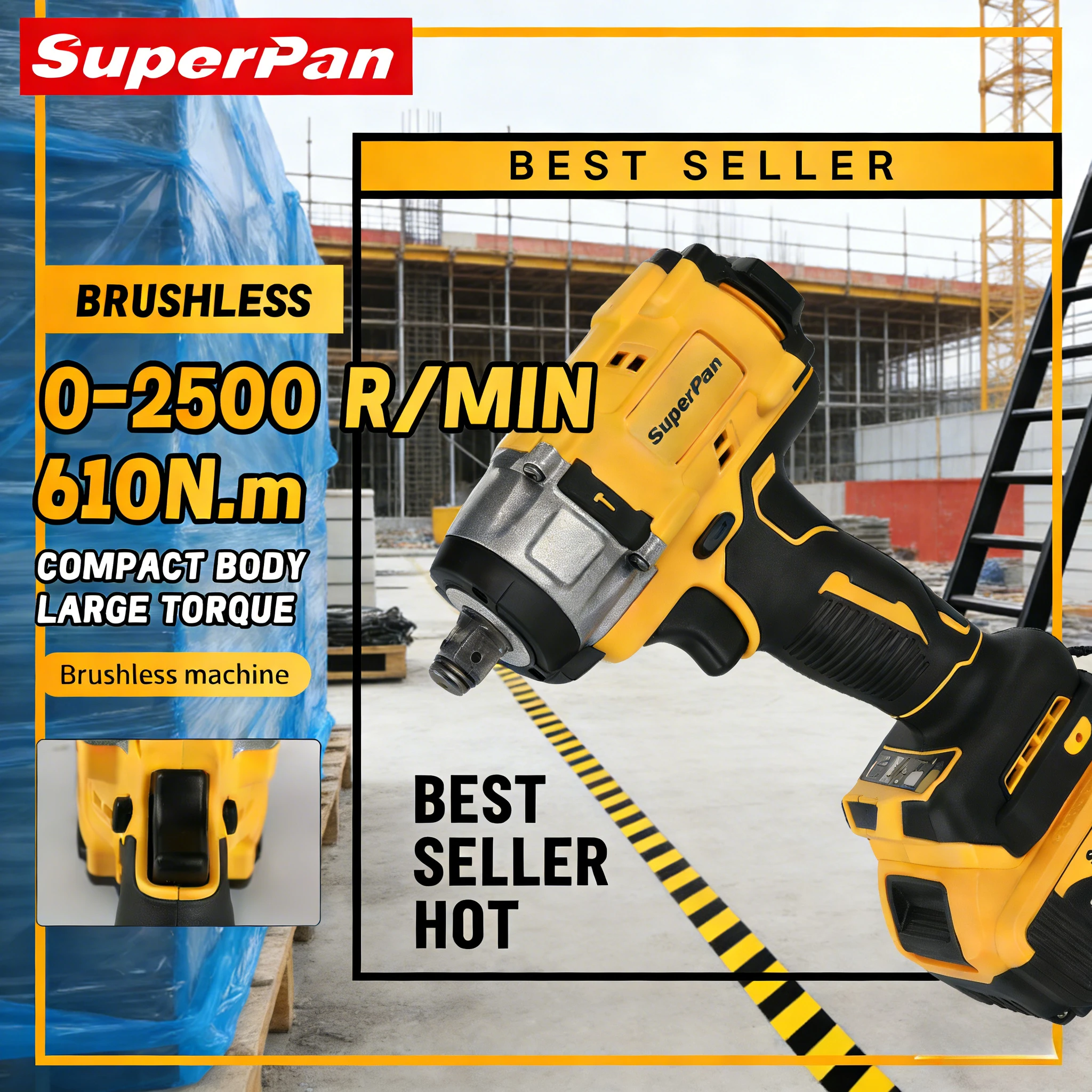 Ударный гайковерт SuperPan SP922, прецизионный инструмент, 20В, литий-ионный, 203Нм, привод 1/2 дюйма, для точной обработки, совместим с аккумулятором DeWalt 20В
Ударный гайковерт SuperPan SP922, прецизионный инструмент, 20В, литий-ионный, 203Нм, привод 1/2 дюйма, для точной обработки, совместим с аккумулятором DeWalt 20В