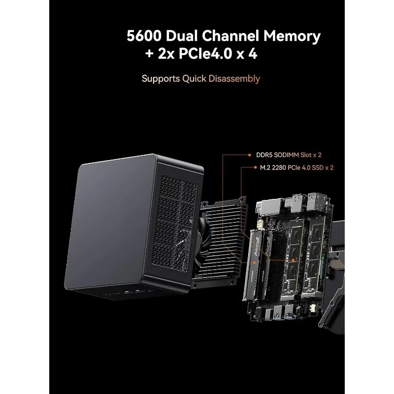 Мини-ПК UM890 Pro 2026 года (обновленная версия) на базе AMD 9 8945HS (8 ядер/16 потоков, до 5.2 ГГц), 64 ГБ DDR5, 1 ТБ PCIe4.0 SSD, 2xUSB4 (PD 8K) | 1xHDMI | 1xDP Fo
Мини-ПК UM890 Pro 2026 года (обновленная версия) на базе AMD 9 8945HS (8 ядер/16 потоков, до 5.2 ГГц), 64 ГБ DDR5, 1 ТБ PCIe4.0 SSD, 2xUSB4 (PD 8K) | 1xHDMI | 1xDP Fo