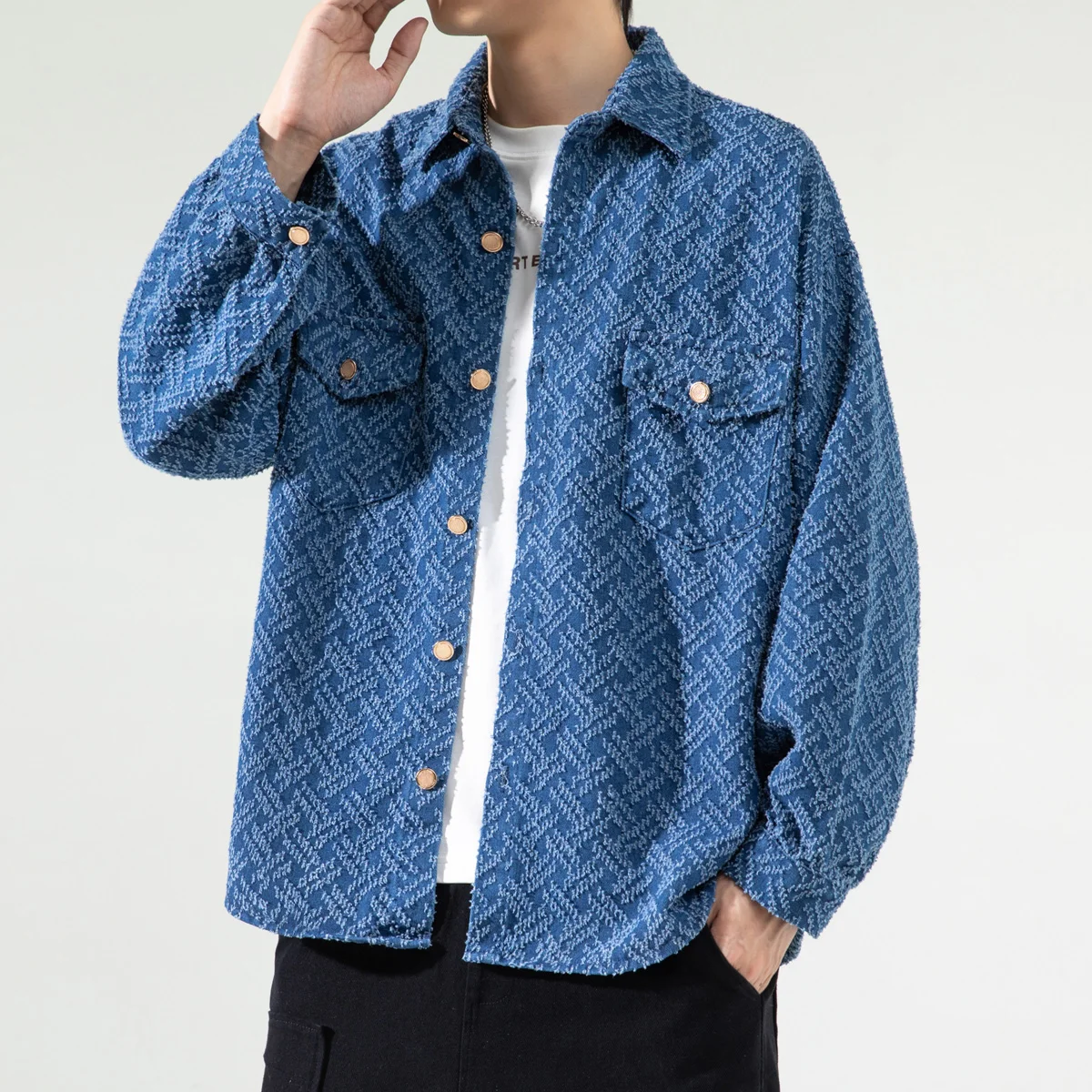 New Coat Spring and Autumn Men's Loose Plaid Shirt Large Size Fashion Casual Long sleeved Shirt Street Style
New Coat Spring and Autumn Men's Loose Plaid Shirt Large Size Fashion Casual Long sleeved Shirt Street Style