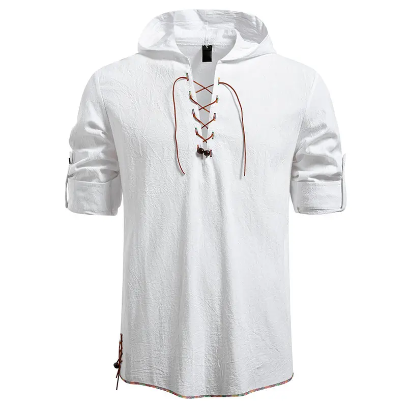 Мужские рубашки на шнуровке из чистого хлопка в стиле ретро, средневековый стиль эпохи Возрождения, пирата, викингов, футболка для повседневного отдыха и сцены на Хэллоуин
Мужские рубашки на шнуровке из чистого хлопка в стиле ретро, средневековый стиль эпохи Возрождения, пирата, викингов, футболка для повседневного отдыха и сцены на Хэллоуин