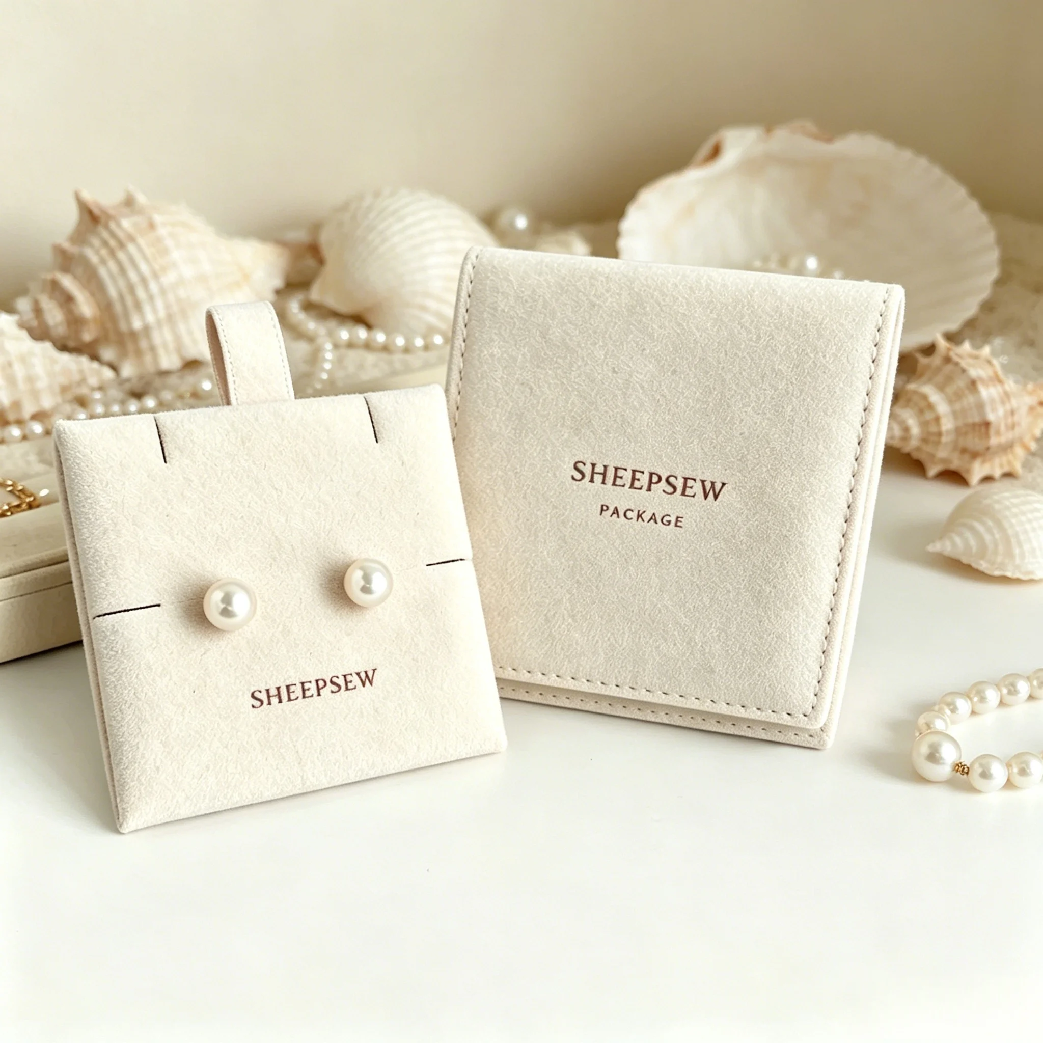 20pcs SHEEPSEW Beige Microfiber Jewelry Pouch, Soft Velvet Earring Necklace Ring Storage Bag with Card Insert, Luxury Weddin
20pcs SHEEPSEW Beige Microfiber Jewelry Pouch, Soft Velvet Earring Necklace Ring Storage Bag with Card Insert, Luxury Weddin