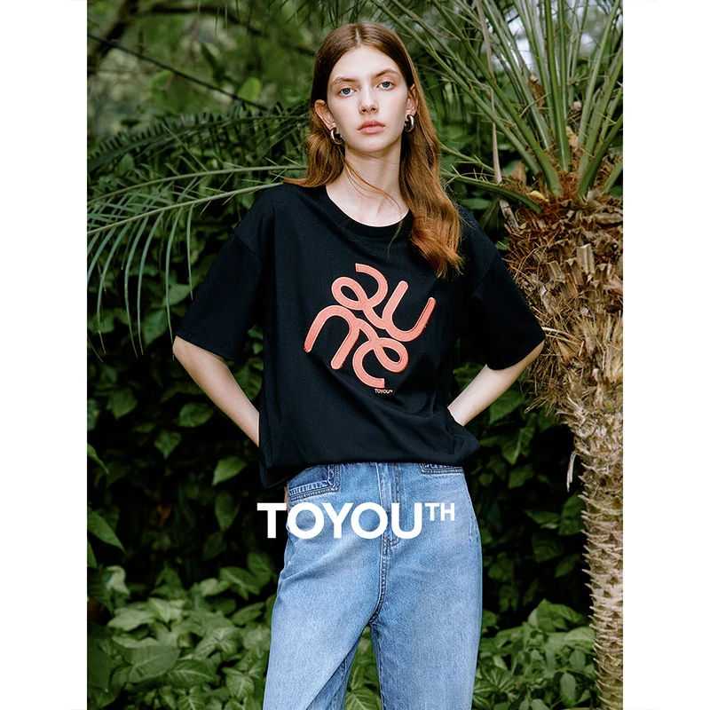 TOYOUTH Women T Shirt 2024 Summer New Short Sleeve Letter Patch Embroidered Round Neck Basic Casual Tops
TOYOUTH Women T Shirt 2024 Summer New Short Sleeve Letter Patch Embroidered Round Neck Basic Casual Tops