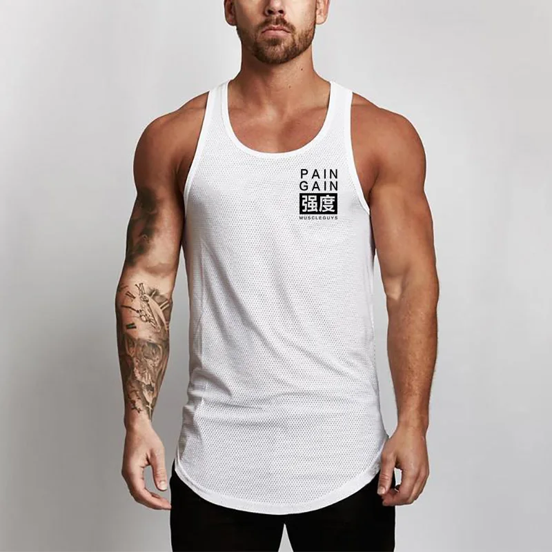 Brand Breathable Mesh Clothing Mens Gym Tank Tops Summer Loose Shirts Men Bodybuilding Sleeveless Undershirt Fitness Tops
Brand Breathable Mesh Clothing Mens Gym Tank Tops Summer Loose Shirts Men Bodybuilding Sleeveless Undershirt Fitness Tops
