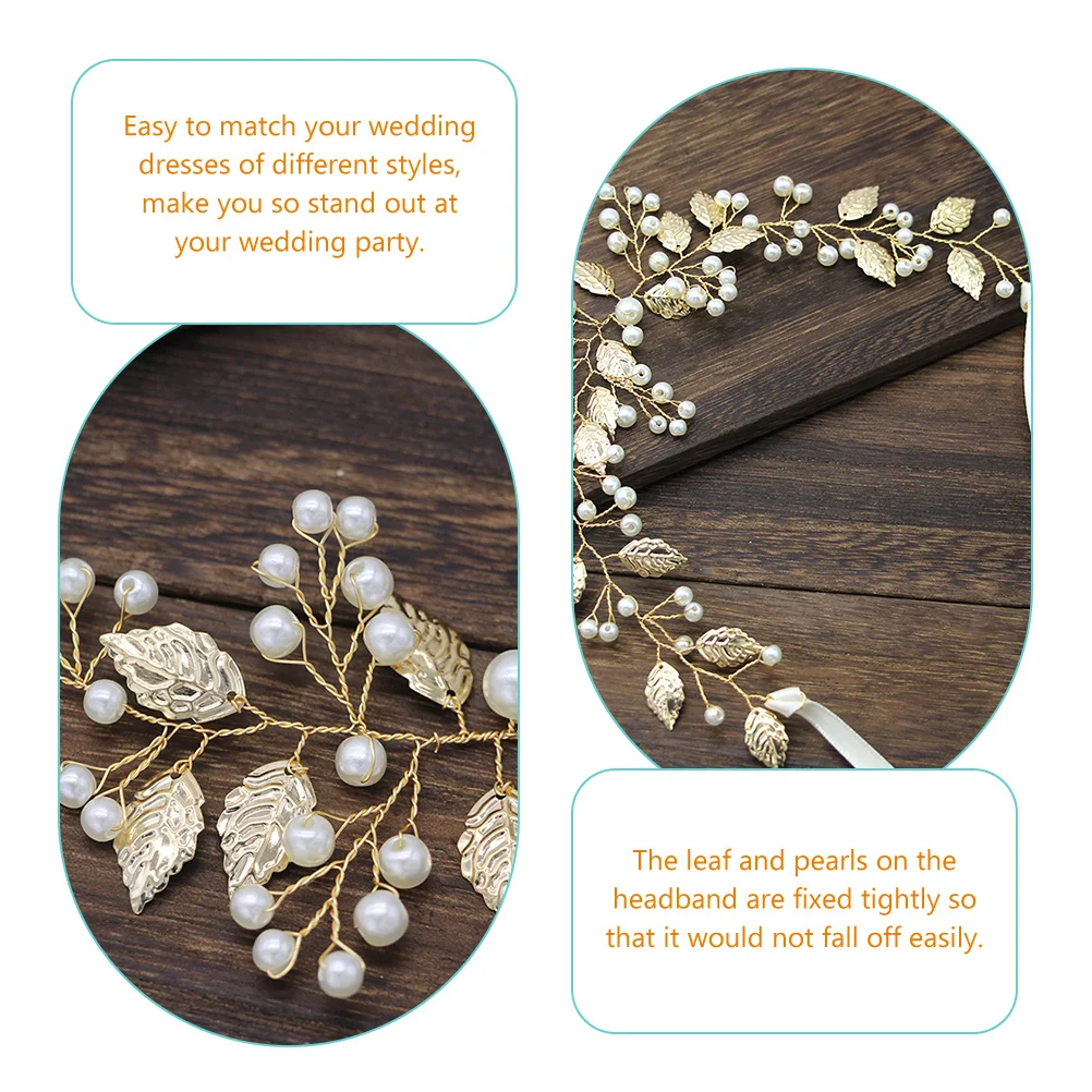 Metal Alloy Leaf Pearl Headband Wedding Bridal Hairband Hair Accessories for Special Occasions Bridal Headband
Metal Alloy Leaf Pearl Headband Wedding Bridal Hairband Hair Accessories for Special Occasions Bridal Headband