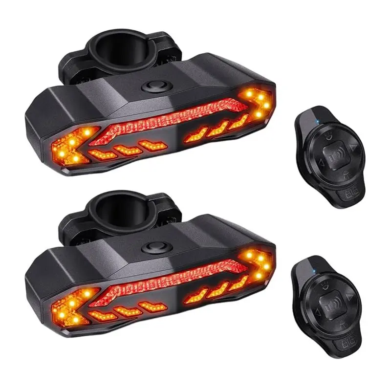 【SPECIAL】Smart Bike Tail Light With Turn Signal, Wireless Remote Control& IP65 Waterproof Design- 2 Pack Bicycle Lights For Nigh
【SPECIAL】Smart Bike Tail Light With Turn Signal, Wireless Remote Control& IP65 Waterproof Design- 2 Pack Bicycle Lights For Nigh