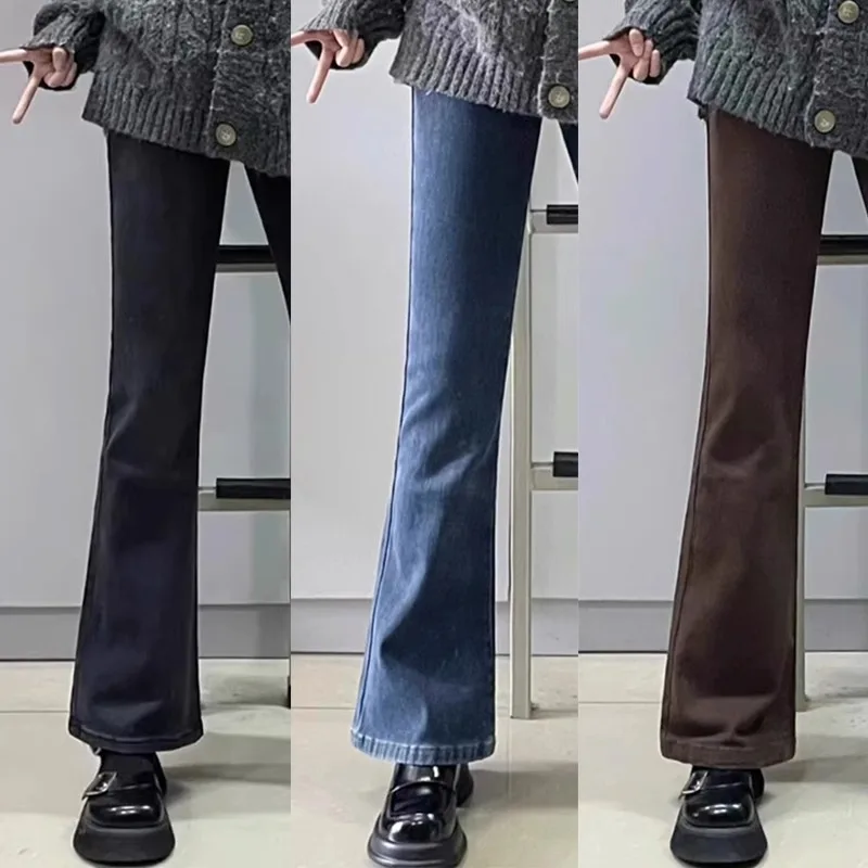 Джинсы-колокольчики с высокой талией, женские эластичные хлопковые джинсовые длинные брюки против морщин, большие размеры, утягивающие бедра, осенняя новинка...
Джинсы-колокольчики с высокой талией, женские эластичные хлопковые джинсовые длинные брюки против морщин, большие размеры, утягивающие бедра, осенняя новинка...