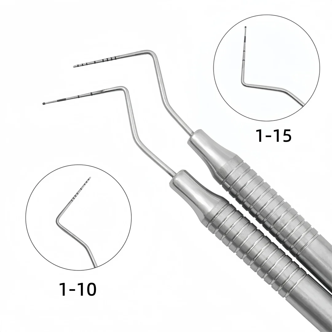 Dental CPI Periodontal Probe 1-10 1-15 Graduated Ruler Dental Periodontal Pocket Measuring Tool for Oral Examination Dentist Use
Dental CPI Periodontal Probe 1-10 1-15 Graduated Ruler Dental Periodontal Pocket Measuring Tool for Oral Examination Dentist Use