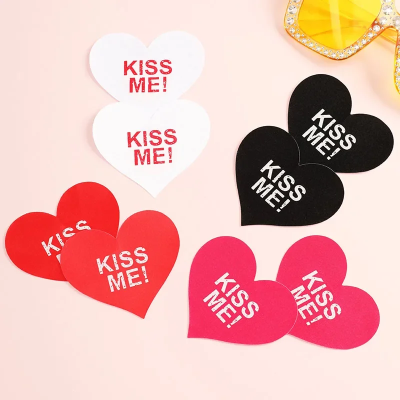 Invisible Satin Nipple Covers Heart Style with "KISS ME" "EAT ME" Print Disposable Breathable Tape Bra Nipple Stickers Women
Invisible Satin Nipple Covers Heart Style with "KISS ME" "EAT ME" Print Disposable Breathable Tape Bra Nipple Stickers Women