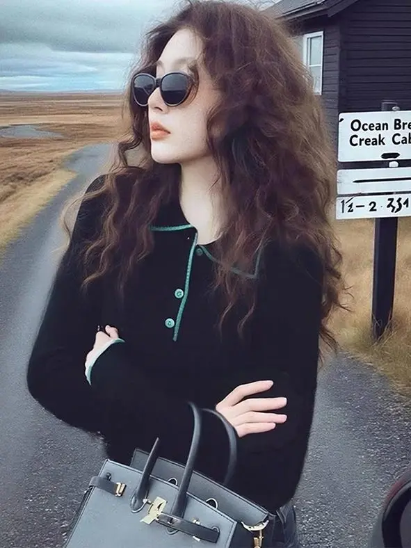 Женский облегающий вязаный свитер-топ с воротником в стиле колор-блок, базовый слой для ношения под одеждой, весна-осень, незаменимый элемент гардероба
Женский облегающий вязаный свитер-топ с воротником в стиле колор-блок, базовый слой для ношения под одеждой, весна-осень, незаменимый элемент гардероба