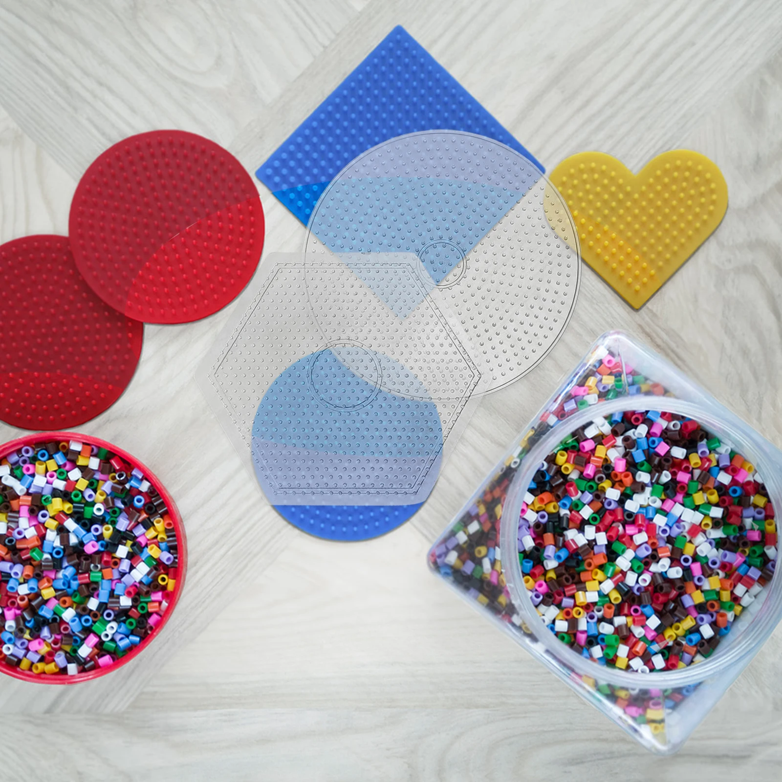 Plastic Pegboards Fuse Beads Boards Kids Craft Tool Hexagon Triangle Circle Stencils DIY Educational Toy Lightweight Durable
Plastic Pegboards Fuse Beads Boards Kids Craft Tool Hexagon Triangle Circle Stencils DIY Educational Toy Lightweight Durable