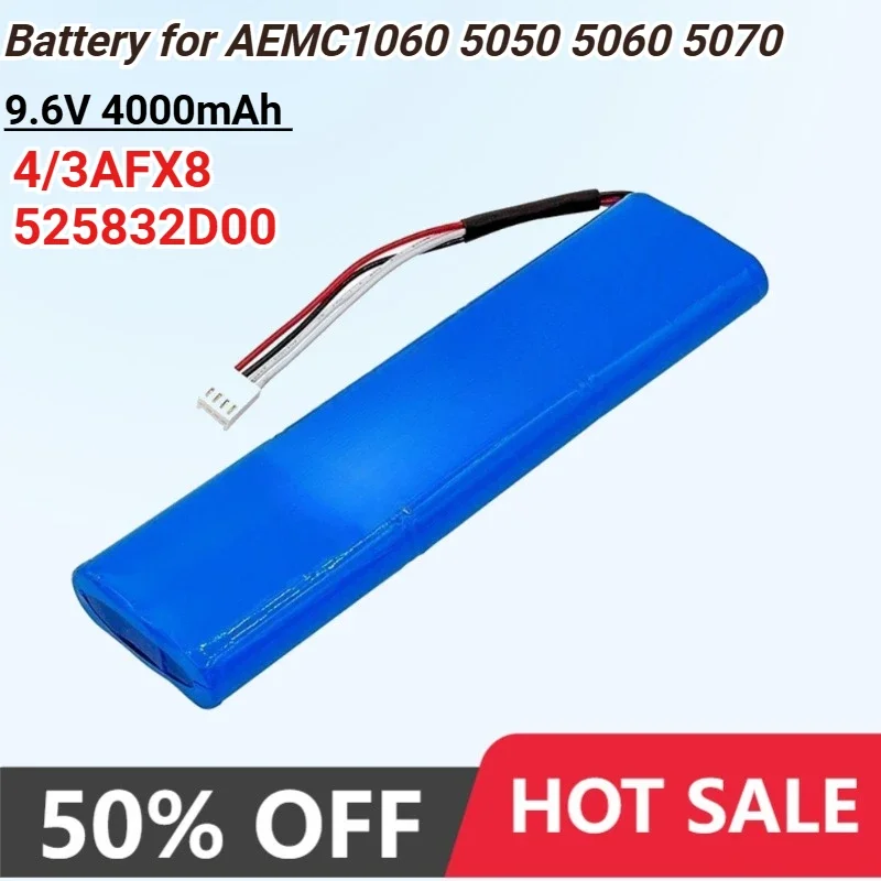 4000mAh Replacement Battery for AEMC1060 5050 5060 5070 4/3AFX8 525832D00 AEMC5050 Grounding Resistance Meter Battery Pack
4000mAh Replacement Battery for AEMC1060 5050 5060 5070 4/3AFX8 525832D00 AEMC5050 Grounding Resistance Meter Battery Pack
