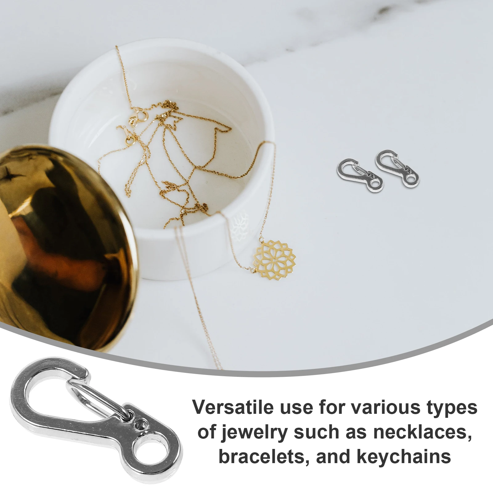 20 Pcs Mini Carabiner Clips Small Professional Metal Hooks Jewelry Accessories Keychains Bracelets Necklace Parts
20 Pcs Mini Carabiner Clips Small Professional Metal Hooks Jewelry Accessories Keychains Bracelets Necklace Parts