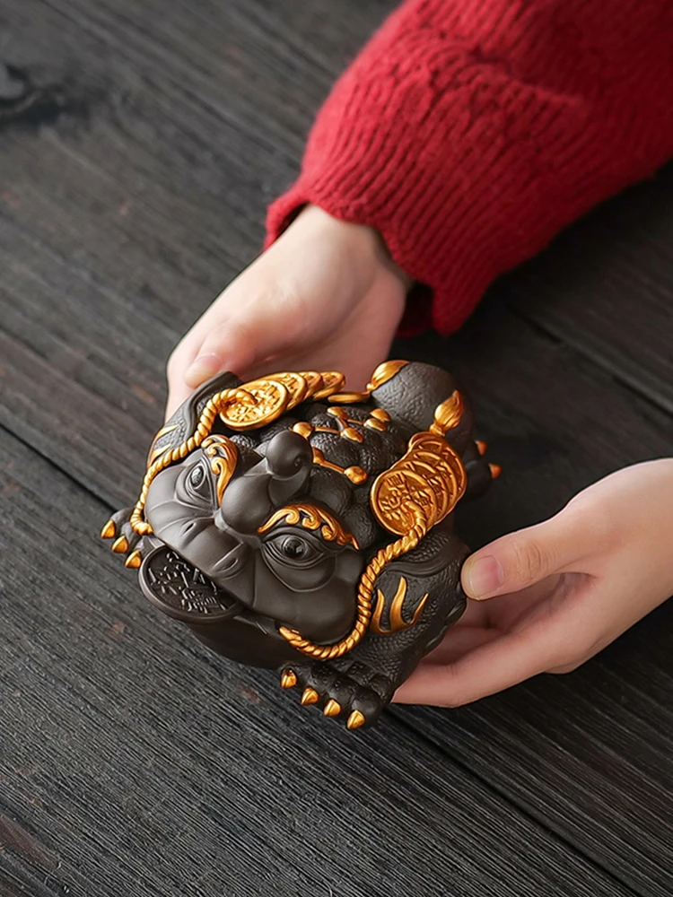 Premium Purple Clay Gold F Tea Pet Decoration Office Home Tea Table Ornament High End Wealth Attracting Fh Chinese Sle
Premium Purple Clay Gold F Tea Pet Decoration Office Home Tea Table Ornament High End Wealth Attracting Fh Chinese Sle