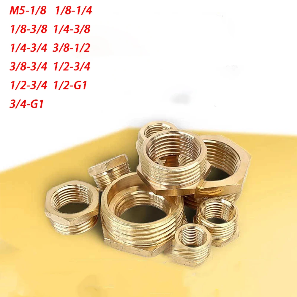 Brass Hex Bushing Reducer Pipe Fitting 1/8 1/4 3/8 1/2 3/4 F To M Threaded Reducing Copper Water Gas Adapter Coupler Connector
Brass Hex Bushing Reducer Pipe Fitting 1/8 1/4 3/8 1/2 3/4 F To M Threaded Reducing Copper Water Gas Adapter Coupler Connector