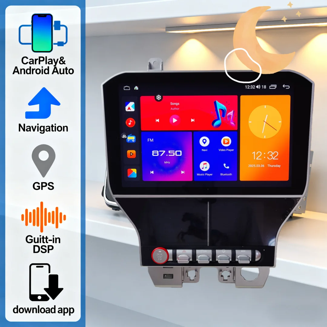 Автомагнитола для Ford Mustang 2015-2020 с CarPlay, Android Auto, мультимедийным плеером, GPS-навигацией, электронным дисплеем
Автомагнитола для Ford Mustang 2015-2020 с CarPlay, Android Auto, мультимедийным плеером, GPS-навигацией, электронным дисплеем