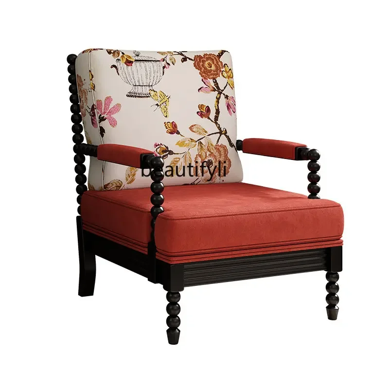 x1American Retro Solid Wood Sofa Chair Living Room Single Fabric Wingback Chair Leisure Study Chair Armchair
x1American Retro Solid Wood Sofa Chair Living Room Single Fabric Wingback Chair Leisure Study Chair Armchair