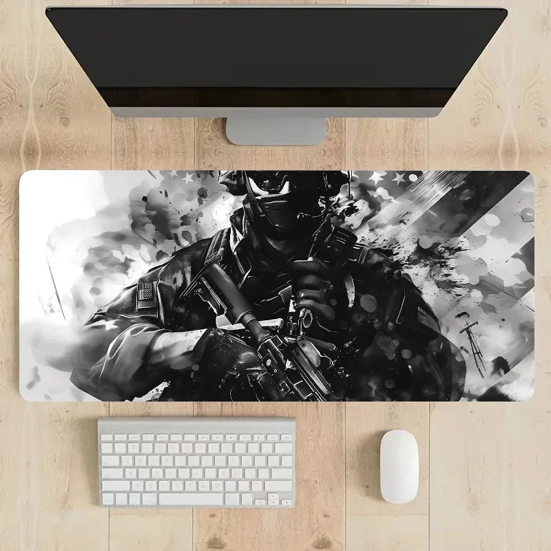 Soldier Assault mouse Pad Black Large size pc Office Learning Universal table mat Rubber non-slip game player long table mat
Soldier Assault mouse Pad Black Large size pc Office Learning Universal table mat Rubber non-slip game player long table mat
