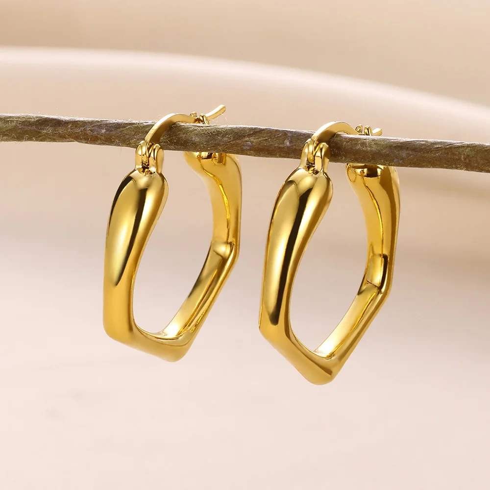 Simple Geometric Shape Pentagon Hoop Earrings Jewelry Women Elegant Everyday Small Thick Earrings Jewelry Graduation Gift 2024
Simple Geometric Shape Pentagon Hoop Earrings Jewelry Women Elegant Everyday Small Thick Earrings Jewelry Graduation Gift 2024
