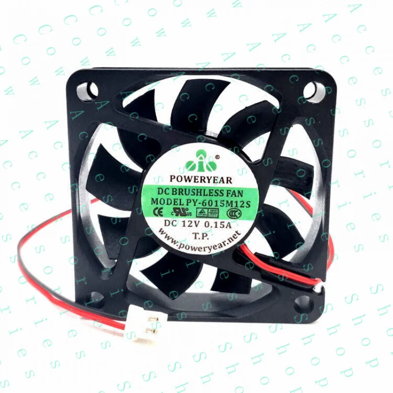 PP+ 1PC 2-wire chassis cooling fan PY-6015M12S 12V 0.15A 6015 6CM
PP+ 1PC 2-wire chassis cooling fan PY-6015M12S 12V 0.15A 6015 6CM