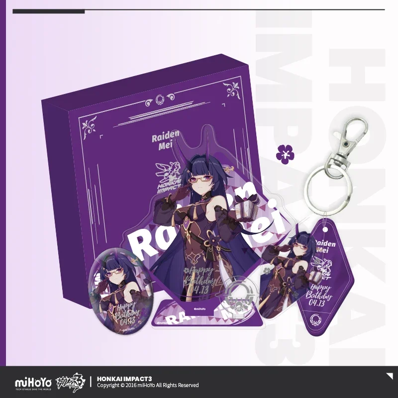 Game Honkai Impact 3 Raiden Mei Cosplay Stand Accessories Set Birthday Gift Box Anime Acrylic Pendant Statue Metal Badge
Game Honkai Impact 3 Raiden Mei Cosplay Stand Accessories Set Birthday Gift Box Anime Acrylic Pendant Statue Metal Badge
