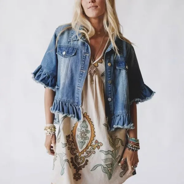 Casual Style Fringe Denim Top Women's Short Outerwear Spring 2026 Tassel Trimmed Casual Fashion Female Clothing
Casual Style Fringe Denim Top Women's Short Outerwear Spring 2026 Tassel Trimmed Casual Fashion Female Clothing