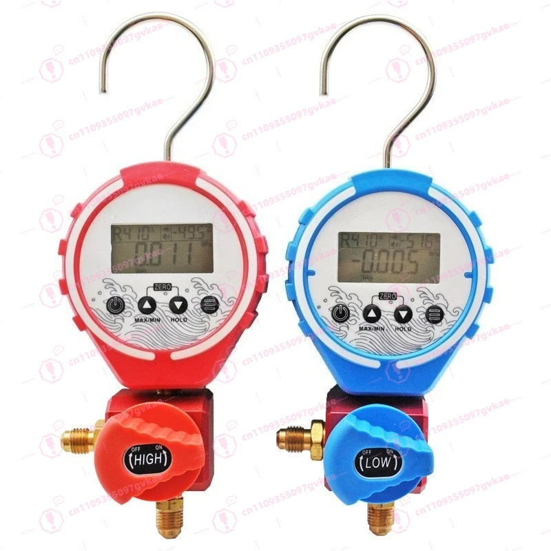 Digital electronic display pressure gauge plus refrigerant Freon air conditioner evacuation pressure gauge Two high and low
Digital electronic display pressure gauge plus refrigerant Freon air conditioner evacuation pressure gauge Two high and low
