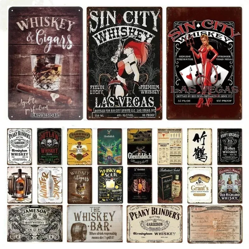 Metal Tin Poster Whisky Plaque Metal Tin Sign Vintage Pin Up Girl Retro Wall Decoration for Bar Pub Club Man Cave Wall Decor
Metal Tin Poster Whisky Plaque Metal Tin Sign Vintage Pin Up Girl Retro Wall Decoration for Bar Pub Club Man Cave Wall Decor