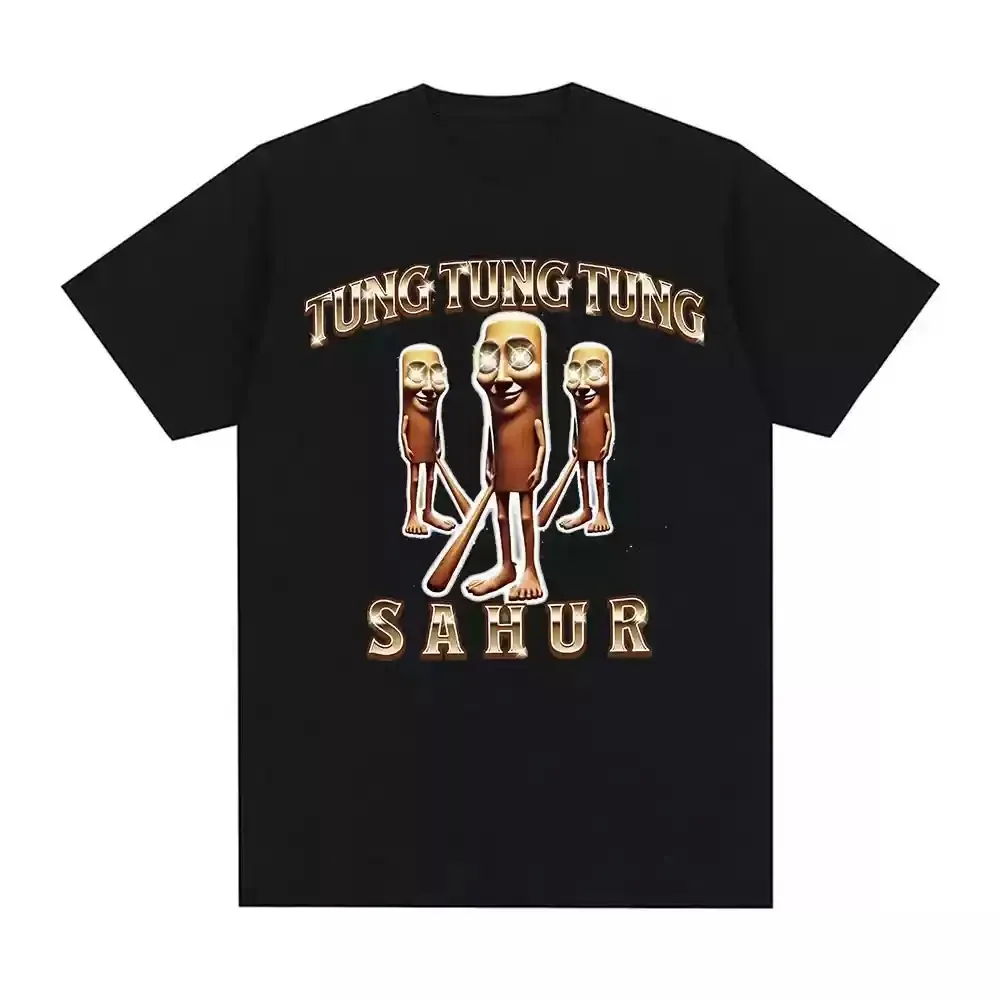 Европейский модный бренд Tung Tung Sahur с забавным принтом, летняя повседневная футболка с короткими рукавами и принтом, мужской и женский тот же топ
Европейский модный бренд Tung Tung Sahur с забавным принтом, летняя повседневная футболка с короткими рукавами и принтом, мужской и женский тот же топ