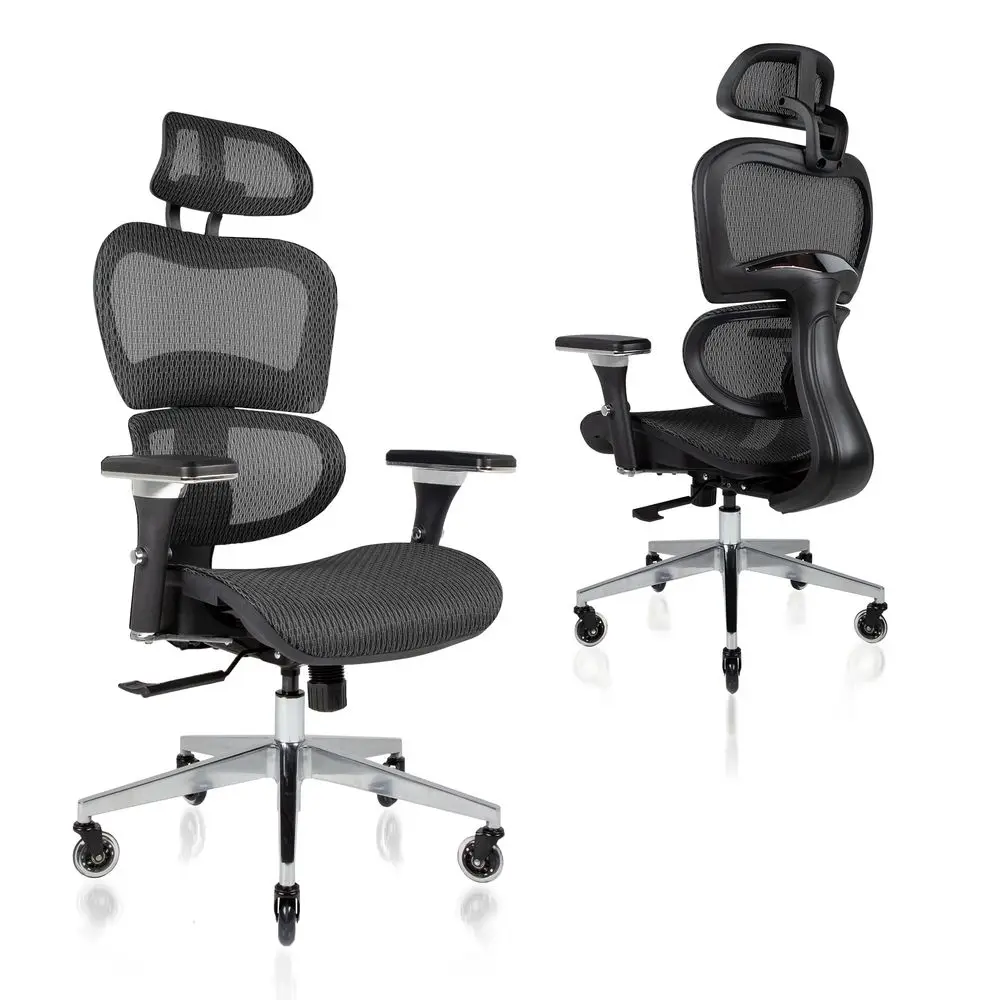 Ergo3D Ergonomic Office Chair Lumbar Support Mesh Office Chair with 4D Adjustable Armrest, Adjustable Headrest and Wheels, Mesh
Ergo3D Ergonomic Office Chair Lumbar Support Mesh Office Chair with 4D Adjustable Armrest, Adjustable Headrest and Wheels, Mesh