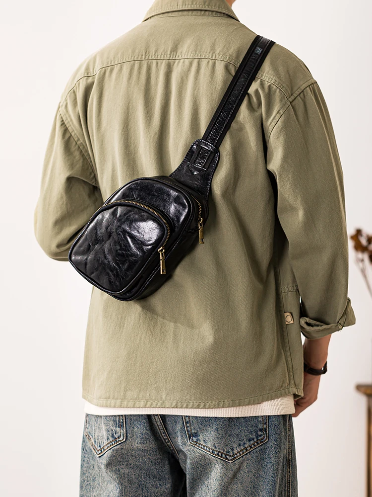 outdoor party luxury first layer cowhide men's small chest bag Leisure sports designers handmade genuine leather crossbody bag
outdoor party luxury first layer cowhide men's small chest bag Leisure sports designers handmade genuine leather crossbody bag