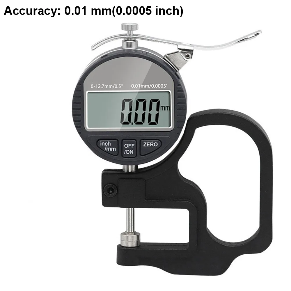 0.01/0.001mm Electronic Thickness Gauge LCD Screen Display High Precision Digital Thickness Tester Range 0-12.7mm Durable
0.01/0.001mm Electronic Thickness Gauge LCD Screen Display High Precision Digital Thickness Tester Range 0-12.7mm Durable