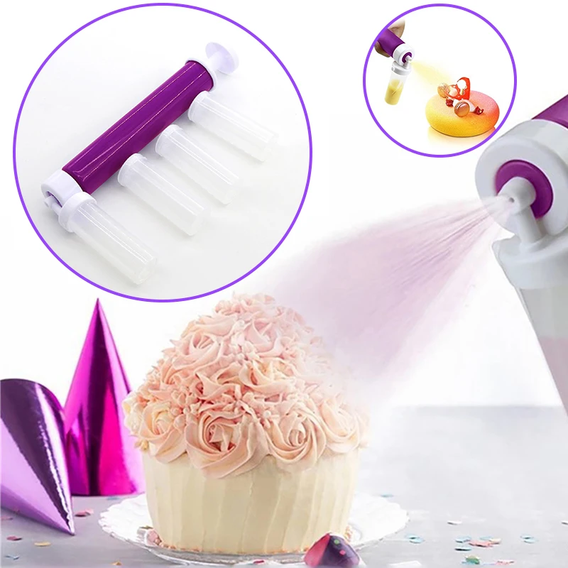 Manual Cake Spray Gun Airbrush Cake Decorating Coloring Dusting Spray Tube Cake Coloring Duster Kitchen Pastry Tool
Manual Cake Spray Gun Airbrush Cake Decorating Coloring Dusting Spray Tube Cake Coloring Duster Kitchen Pastry Tool