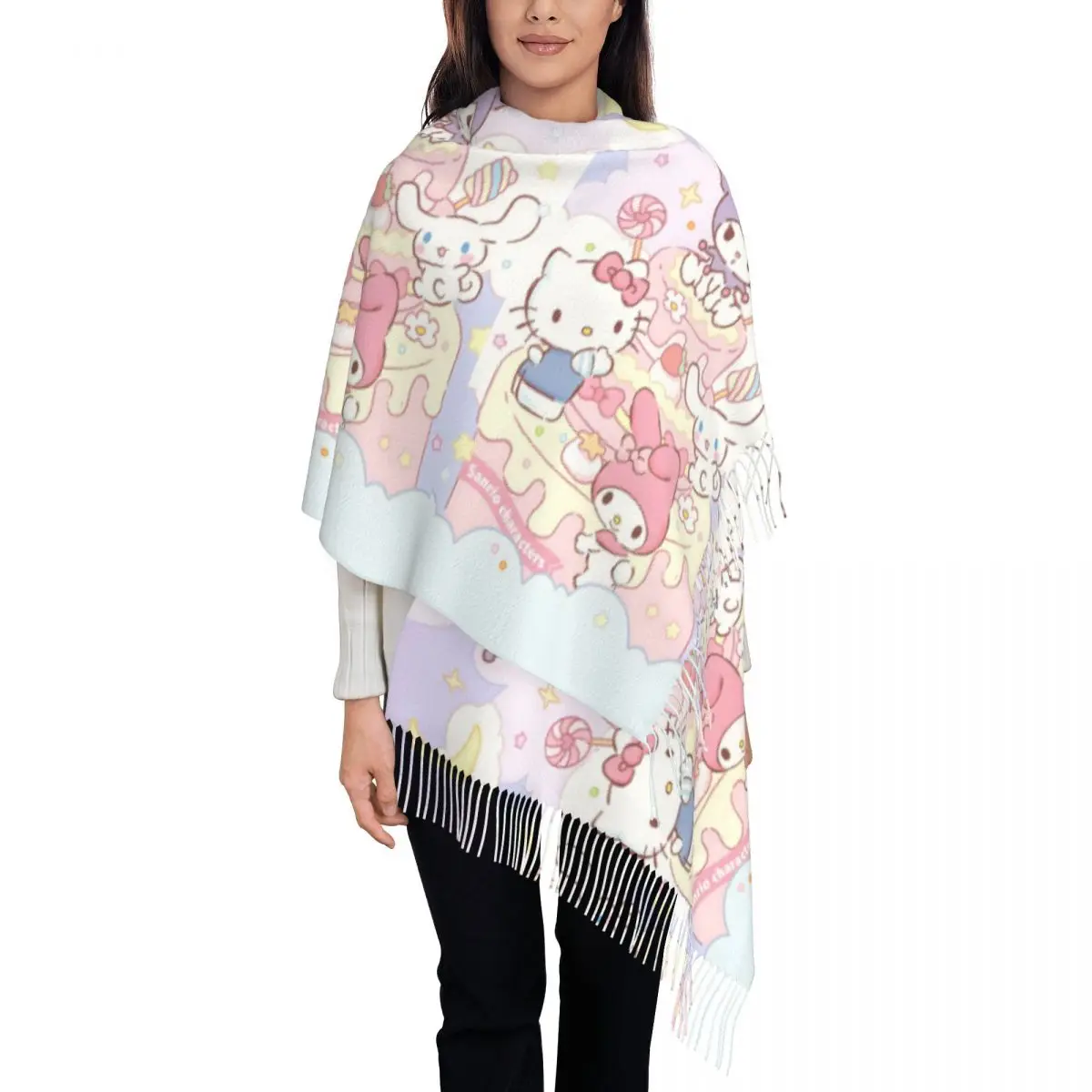 Custom Melody Tassel Scarf Women Winter Warm Shawl Wrap Female Cute Cartoon Scarves
Custom Melody Tassel Scarf Women Winter Warm Shawl Wrap Female Cute Cartoon Scarves