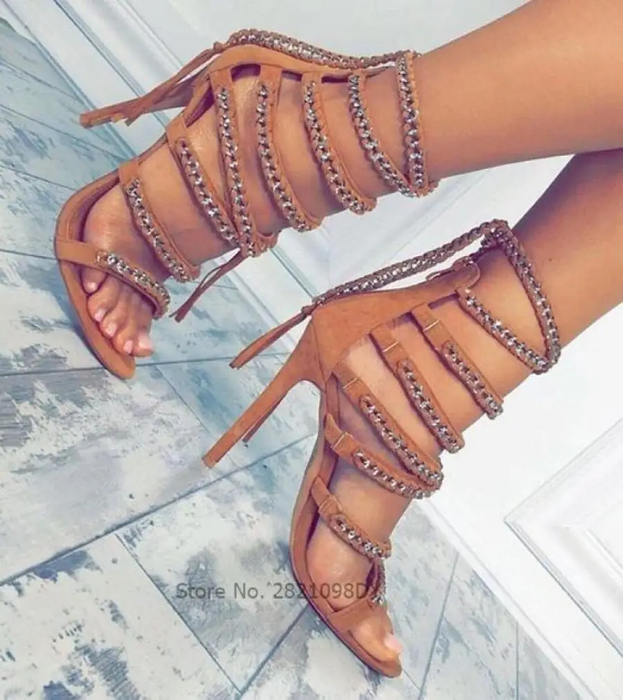 New Thin High Heel Designer Tassel Chains Platform Heeled Summer Shoes Women High Heel Sandals
New Thin High Heel Designer Tassel Chains Platform Heeled Summer Shoes Women High Heel Sandals