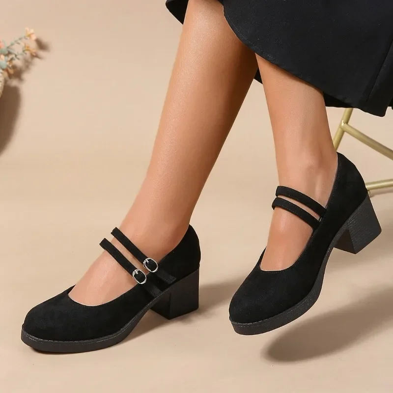2025 Hot Sale Ladies Shoes Buckle Strap Women's High Heels Fashion Round Toe Office and Career New Plus Size Solid Heels Women
2025 Hot Sale Ladies Shoes Buckle Strap Women's High Heels Fashion Round Toe Office and Career New Plus Size Solid Heels Women