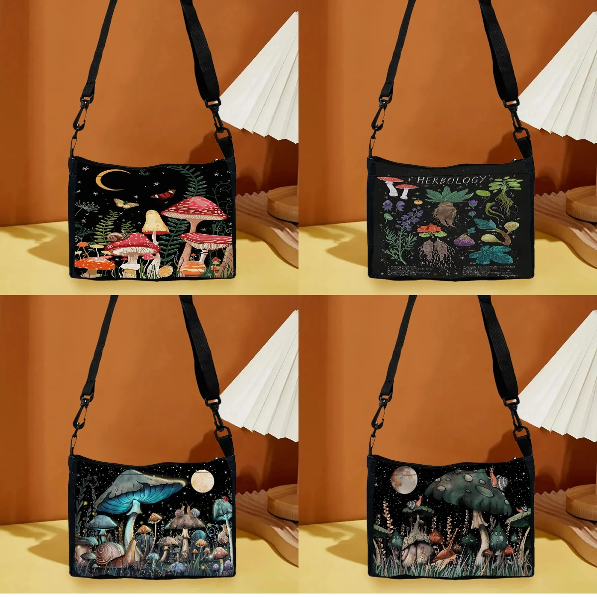 Fantasy Mushroom Crossbody Bag Ethnic Decor Design Shoulder Bag Vibrant Forest Plant Illustrations, Adjustable Strap Handbags
Fantasy Mushroom Crossbody Bag Ethnic Decor Design Shoulder Bag Vibrant Forest Plant Illustrations, Adjustable Strap Handbags