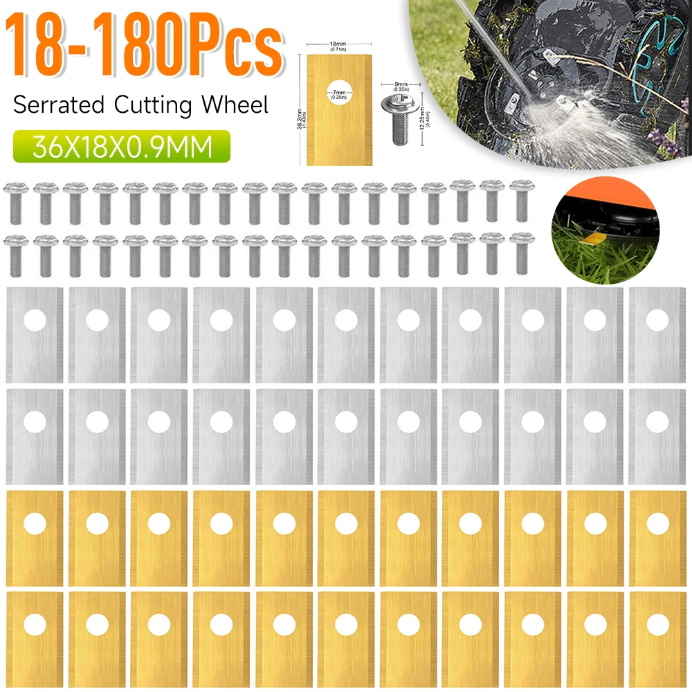 18-180 шт., сменные лезвия триммера для травы, газонокосилка, триммер, набор винтов с лезвием из нержавеющей стали, аксессуары для садовых электроинструментов
18-180 шт., сменные лезвия триммера для травы, газонокосилка, триммер, набор винтов с лезвием из нержавеющей стали, аксессуары для садовых электроинструментов 