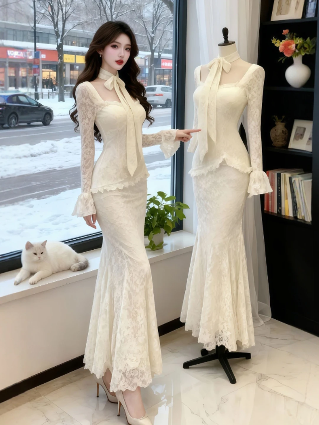 Длинная юбка-миди Ele Lace Bodycon Dr Unique Sli Winter Faion с завышенной талией и хвостом, из смесового хлопка, для женщин
Длинная юбка-миди Ele Lace Bodycon Dr Unique Sli Winter Faion с завышенной талией и хвостом, из смесового хлопка, для женщин