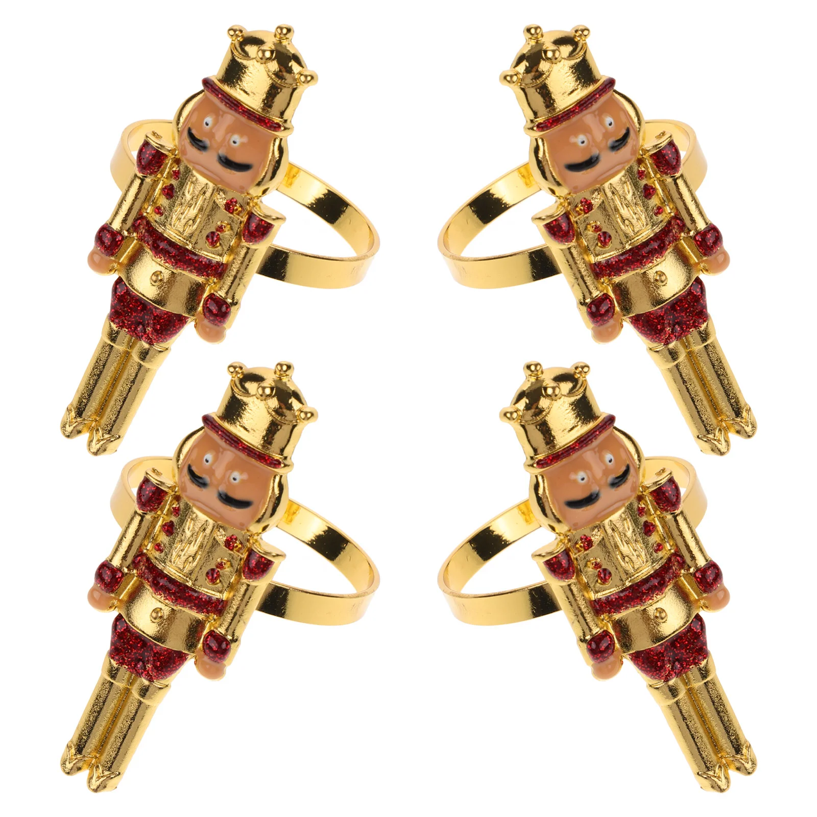 4 Pcs Napkin Ring Nutcracker Soldier Holder Shaped Holders Buckles Rings Banquet
4 Pcs Napkin Ring Nutcracker Soldier Holder Shaped Holders Buckles Rings Banquet