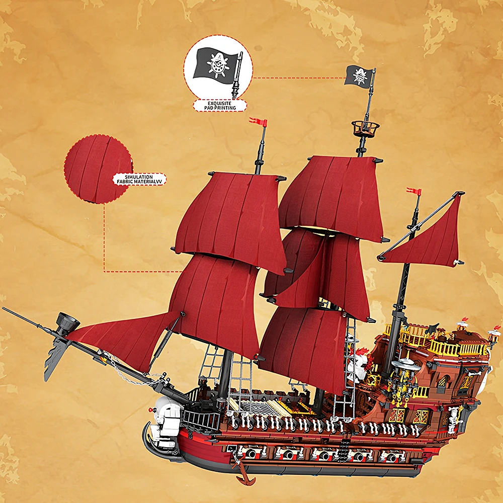 Pirate Ship Series Assembly Building Blocks Revenge-Model Viking Difficulty Bricks Set Toy Christmas Gift For Room Decor 3066PCS
Pirate Ship Series Assembly Building Blocks Revenge-Model Viking Difficulty Bricks Set Toy Christmas Gift For Room Decor 3066PCS