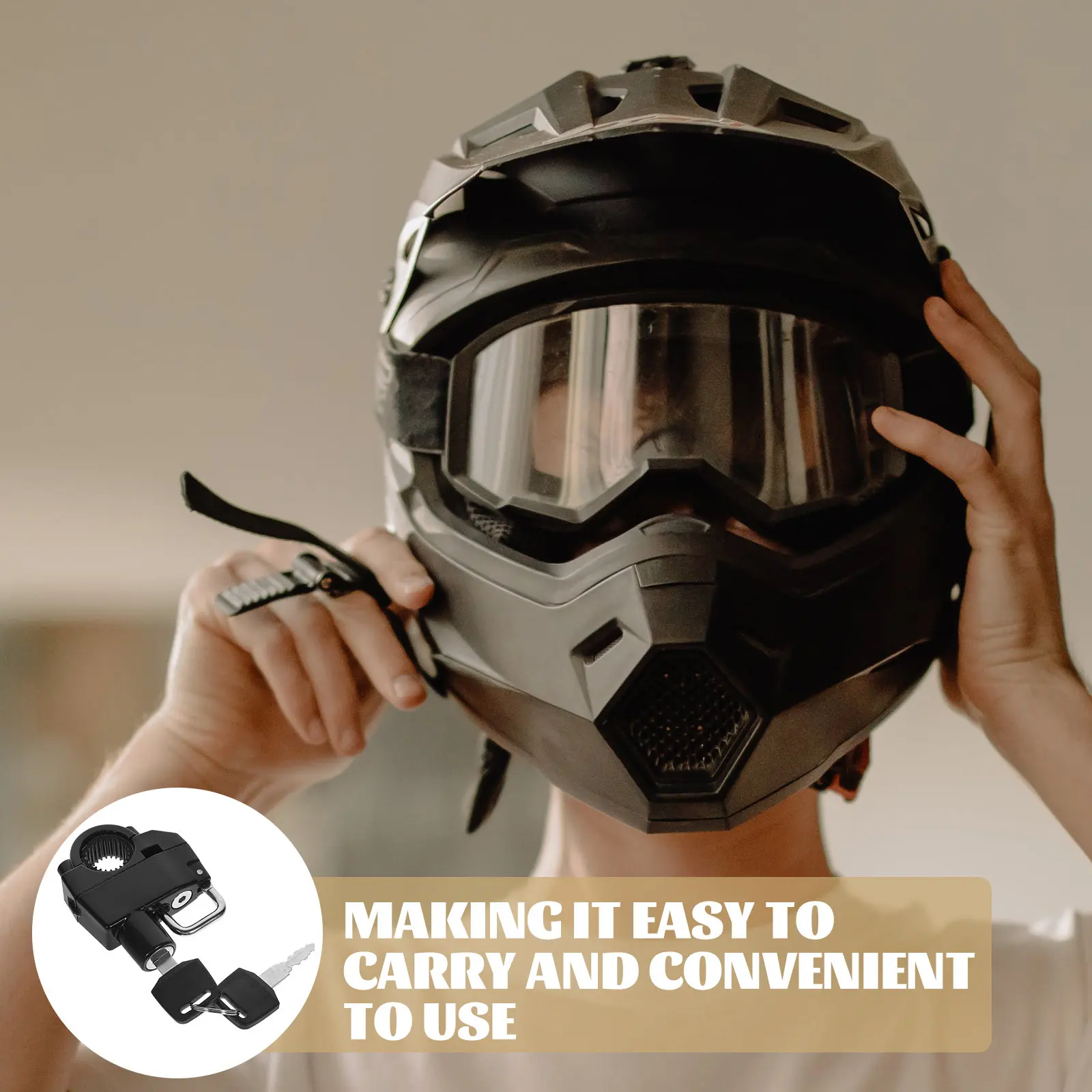1Set Motorcycle Lock Heavy Duty Anti-Theft Safety Lock Compact Lightweight Design for All Large Helmets
1Set Motorcycle Lock Heavy Duty Anti-Theft Safety Lock Compact Lightweight Design for All Large Helmets
