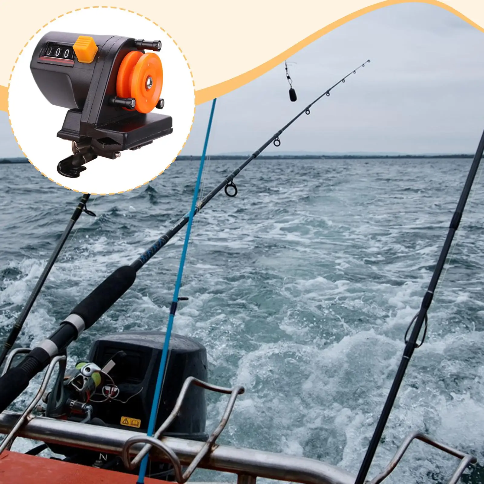 Portable Fishing Line Counter Large LCD Display Spooling Clip on Manual Depth Gauge for Trolling Cast
Portable Fishing Line Counter Large LCD Display Spooling Clip on Manual Depth Gauge for Trolling Cast