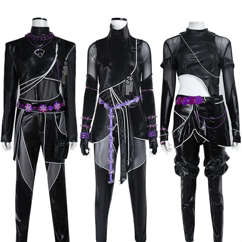 Kpop Demons Hunters Rumi Cosplay Costume Black Leather Battle Suit Adult Women Girls Coat Pants Belt Gloves Halloween Party
Kpop Demons Hunters Rumi Cosplay Costume Black Leather Battle Suit Adult Women Girls Coat Pants Belt Gloves Halloween Party
