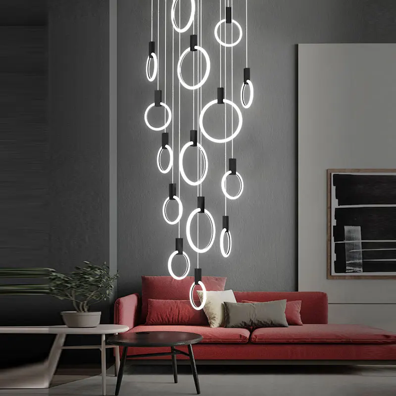Modern home decor led lights pendant light lamps forstaircase Chandeliers for living room hanging light indoor lighting
Modern home decor led lights pendant light lamps forstaircase Chandeliers for living room hanging light indoor lighting